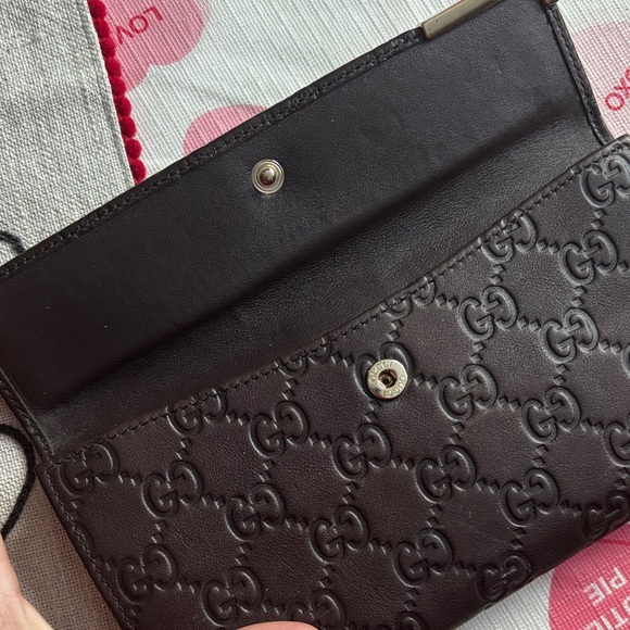 Gucci Dark Brown GG Embossed Wallet - Picture 3 of 8